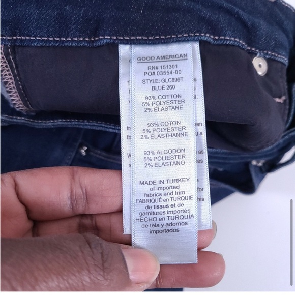 Good American Good Legs Crop High Rise Jeans Size 12 31 - Picture 3 of 9